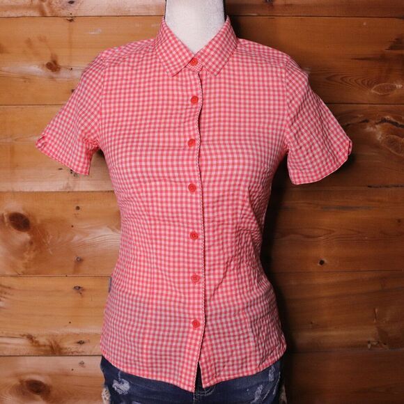Icebreaker | Short Sleeve Button Down Wool Shirt Gingham XS - Picture 2 of 6